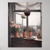 Martinus Rorbye View aus dem Fensterschmerz des Kü Poster (Vorne)