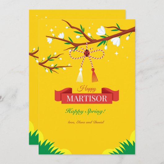 Martisor Greeting Card (Vorne/Hinten)