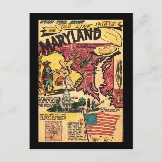 Martland Der alte Linienstaat Postkarte (Vorderseite)
