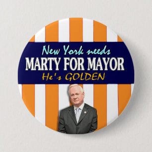 Marty golden für NYC Bürgermeister 2013 Button