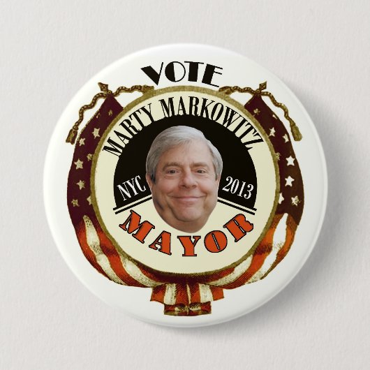 Marty Markowitz NYC Bürgermeister 2013 Button (Vorderseite)