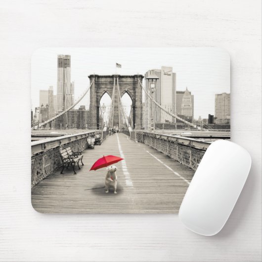 Marty Mouse auf der Brooklyn Bridge Mouse Pad Mousepad (Mit Mouse)