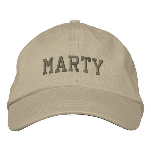 Marty Name bestickte Baseballkappe / Hat (Vorderseite)