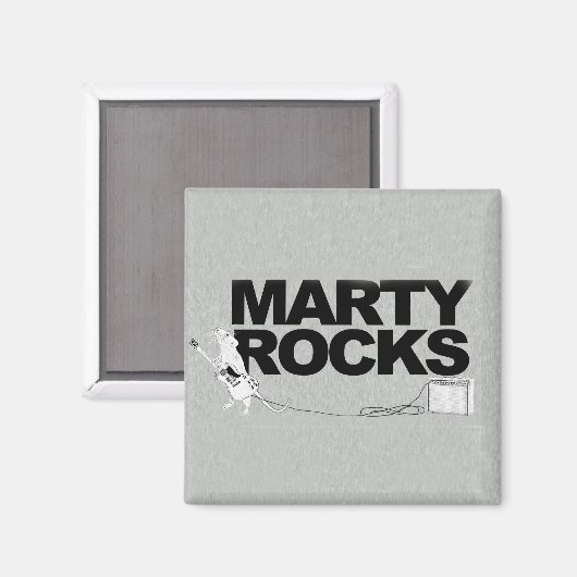 Marty Rocks Magnet (Vorderseite/Rückseite)