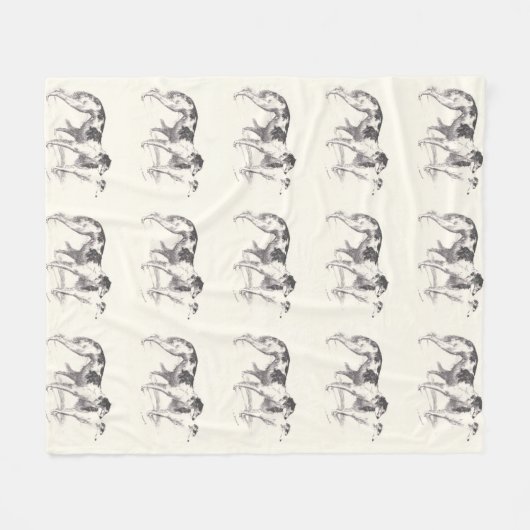 Martynow Borzoi-FleeceThrow Fleecedecke (Vorderseite (Horizontal))