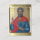 Martyr Romanus Deacon of Caesarea Prayer Card Platzkarte (Vorderseite)