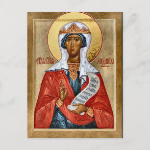 Martyr St. Ludmila Orthodox Christliches Symbol Postkarte
