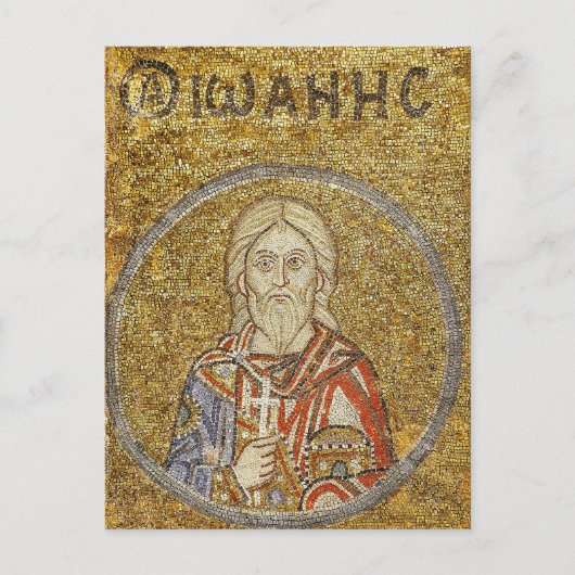 Märtyrer von Sebaste John Byzantine Mosaic Icon Postkarte (Vorderseite)