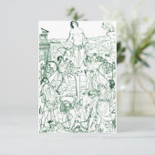 Märtyrertod St. Sebastian Dankeskarte (Stehend Vorderseite)