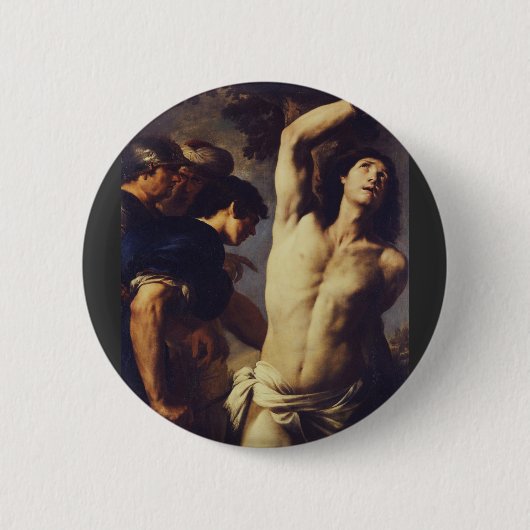 Märtyrertod St. Sebastian von Andrea Vaccaro Button (Vorderseite)