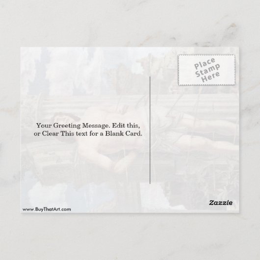 Märtyrertod von Saint Sebastian von Andrea Mantegn Postkarte (Rückseite)