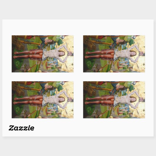 Märtyrertod von St. Sebastian (M 013) Rechteckiger Aufkleber (Blatt)