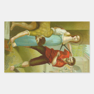 Martyrium der hl. Agatha (M 003) Rechteckiger Aufkleber