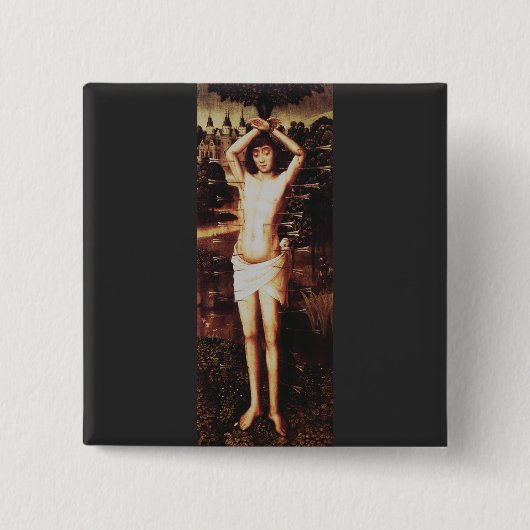 Martyrium des heiligen Sebastian Frühchristentum Button (Vorderseite)
