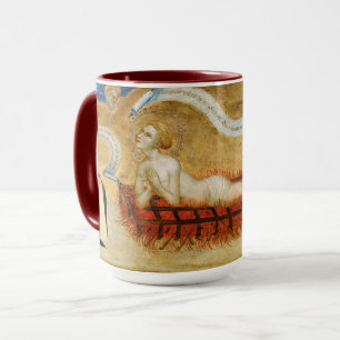 Martyrium des Hl. Laurentius mit zwei Nonnen (M 02 Tasse