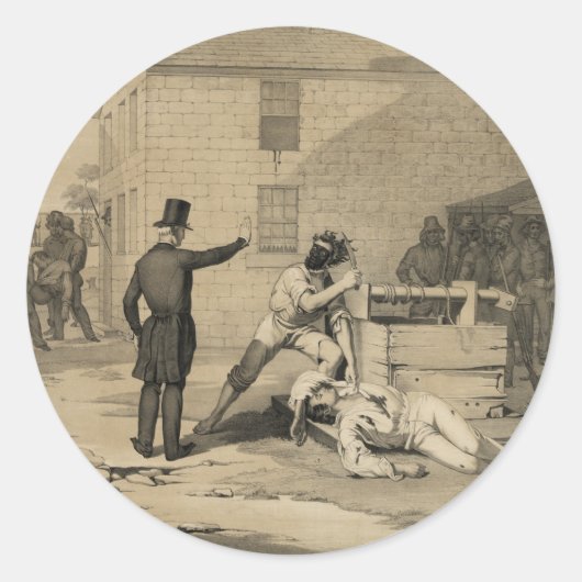 Martyrium des Joseph & Hiram Smiths im Carthage-Ge Runder Aufkleber (Vorderseite)