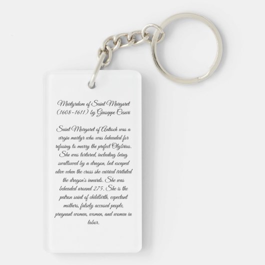 Martyrium Saint Margaret Schlüsselanhänger (Rückseite)
