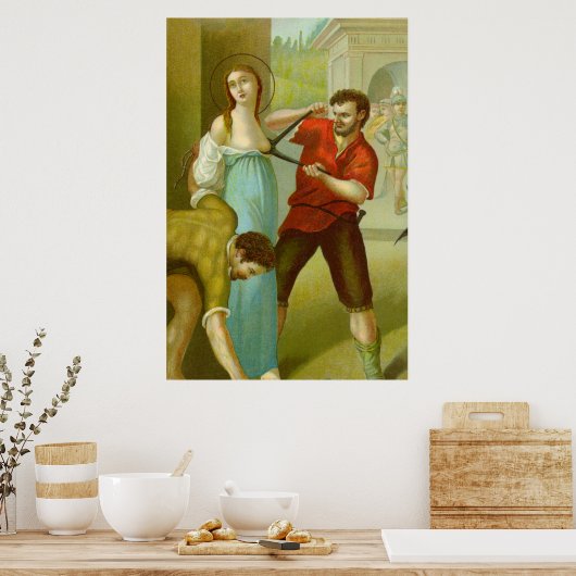 Martyrium von St. Agatha (M 003) Poster (Küche)