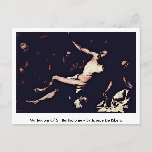 Martyrium von St. Bartholomew von Jusepe de Ribera Postkarte (Vorderseite)