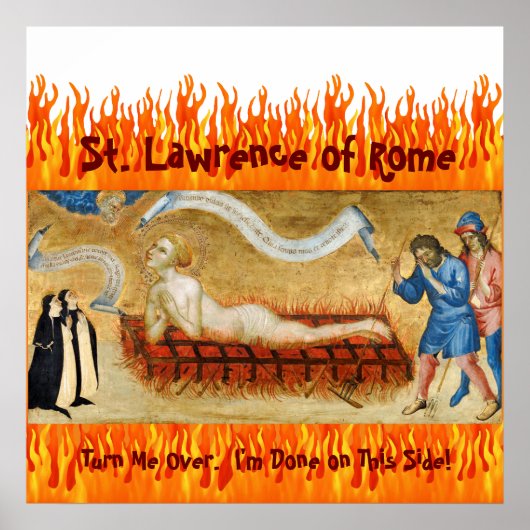 Martyrium von St. Lawrence mit zwei Nonnen (M 022) Poster (Vorne)