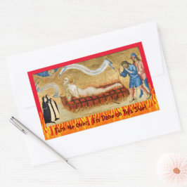 Martyrium von St. Lawrence mit zwei Nonnen (M 022) Rechteckiger Aufkleber