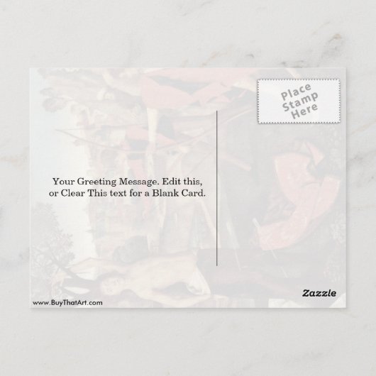 Martyrium von St. Sebastian, von Hans Memling Postkarte (Rückseite)