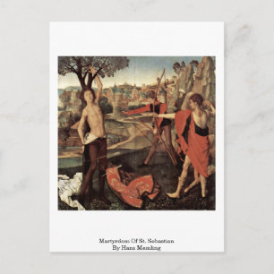 Martyrium von St. Sebastian, von Hans Memling Postkarte