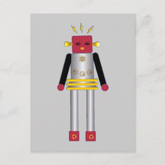 Martzkins Boy Robot Postcard © 2012 M. Martz Postkarte (Vorderseite)