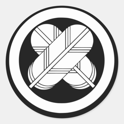 Maru Chigai Takanoha Kamon Runder Aufkleber (Vorderseite)