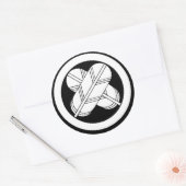 Maru Chigai Takanoha Kamon Runder Aufkleber (Umschlag)