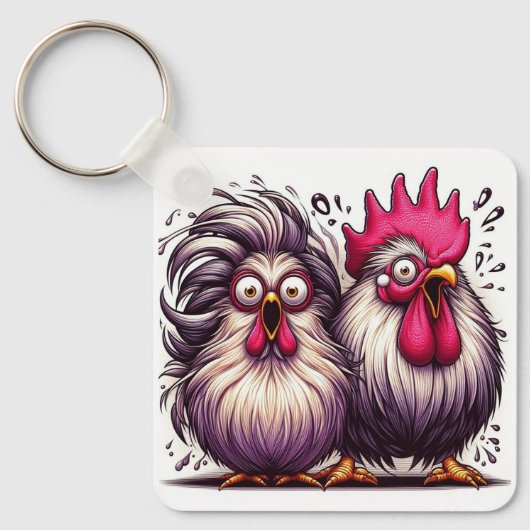 "Marv & Mary Silkie" Duo Aluminum Keychain Schlüsselanhänger (Vorderseite)