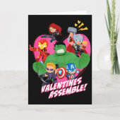 Marvel Avengers Valentinstag-Emblem Karte (Vorderseite)