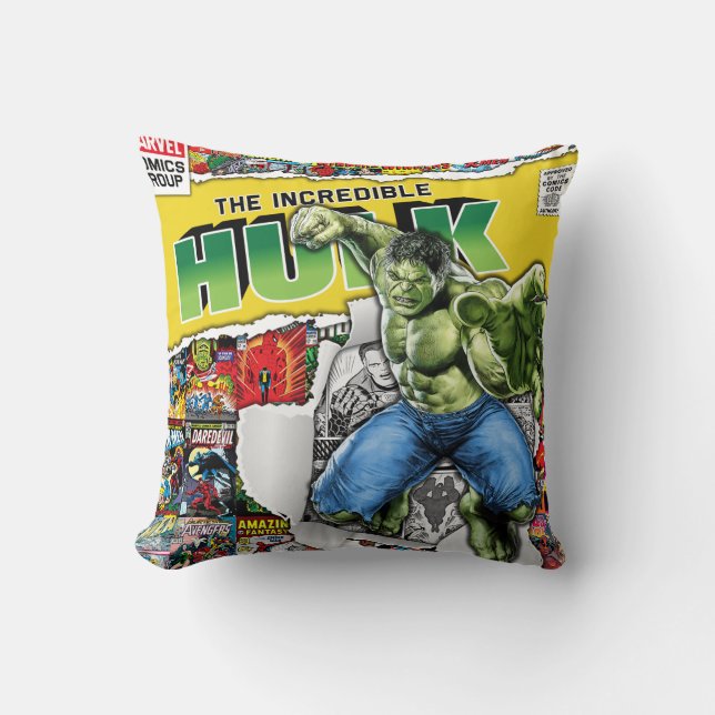 marvel comics  hulk Throw Pillow Kissen (Vorderseite)