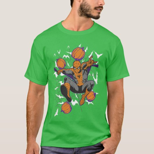 Marvel Comics Retro-Klassiker Halloween SpiderMan  T-Shirt (Vorderseite)