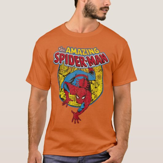 Marvel Comics SpiderMan atemberndes Vintage-Comicb T-Shirt (Vorderseite)