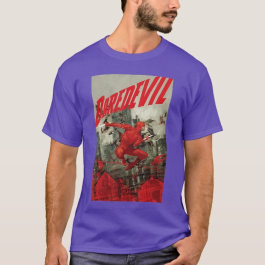 Marvel Comiology Daredevil Kennt Keine Angst Comic T-Shirt (Vorderseite)