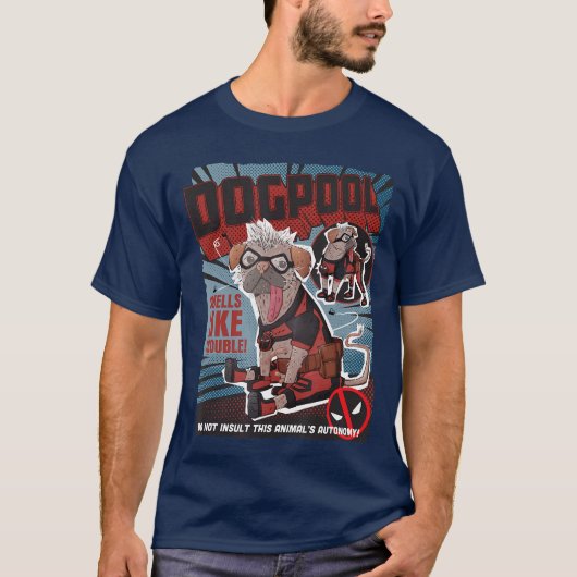 Marvel Deadpool Wolverine Dogpool Doodle Comic Boo T-Shirt (Vorderseite)