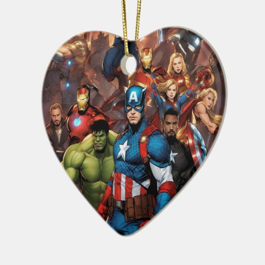 Marvel Heart Keramik Ornament (Links)