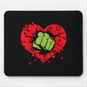 Marvel Hulk Smash Herz Valentinstag Mousepad