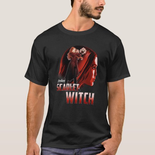 Marvel Infinity War Scarlet Witch Profil Premium T-Shirt (Vorderseite)