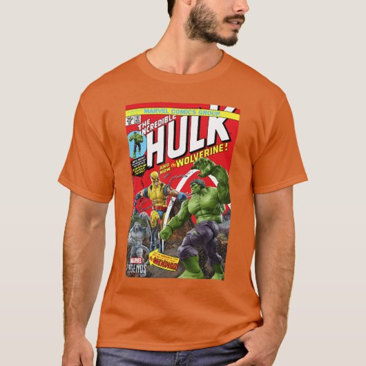 Marvel Legends Series Hulk And Wolverine Comic Cov T-Shirt (Vorderseite)