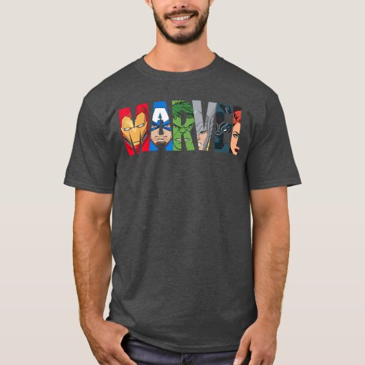 Marvel Logo Avengers Superhelden Junge T-Shirt (Vorderseite)