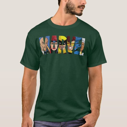 Marvel Logo with XMen Inside gift T-Shirt (Vorderseite)
