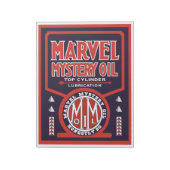 Marvel Mystery Oil Vintage Schild Notizblock (Rotiert)