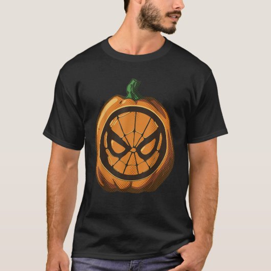 Marvel Spider Man Halloween-Kürbis  T-Shirt (Vorderseite)