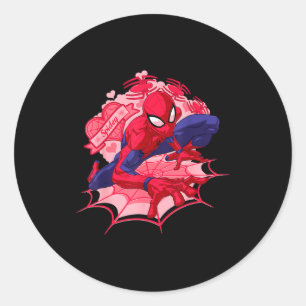 Marvel Spider-man Hearts Valentinstag Runder Aufkleber