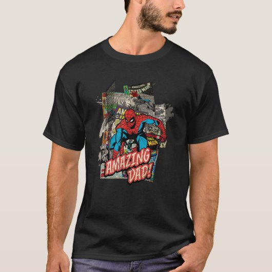Marvel Spider Man Phantastischer Vater Vatertag T-Shirt (Vorderseite)