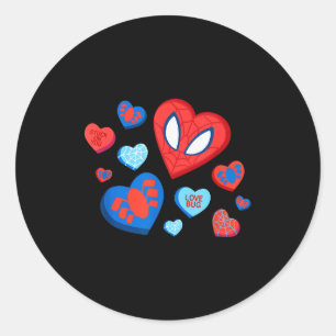 Marvel Spider-man Spidey Hearts Valentinstag Runder Aufkleber