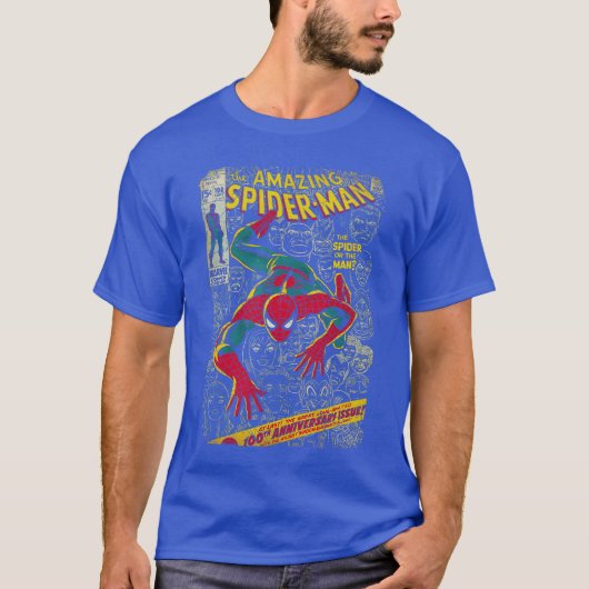 Marvel SpiderMan Comic Book Jubiläums Kurzarm T-Shirt (Vorderseite)