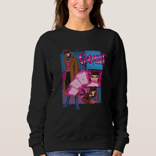 Marvel Studios X-Men u201997 Gambit Card Throw Act Sweatshirt (Vorderseite)